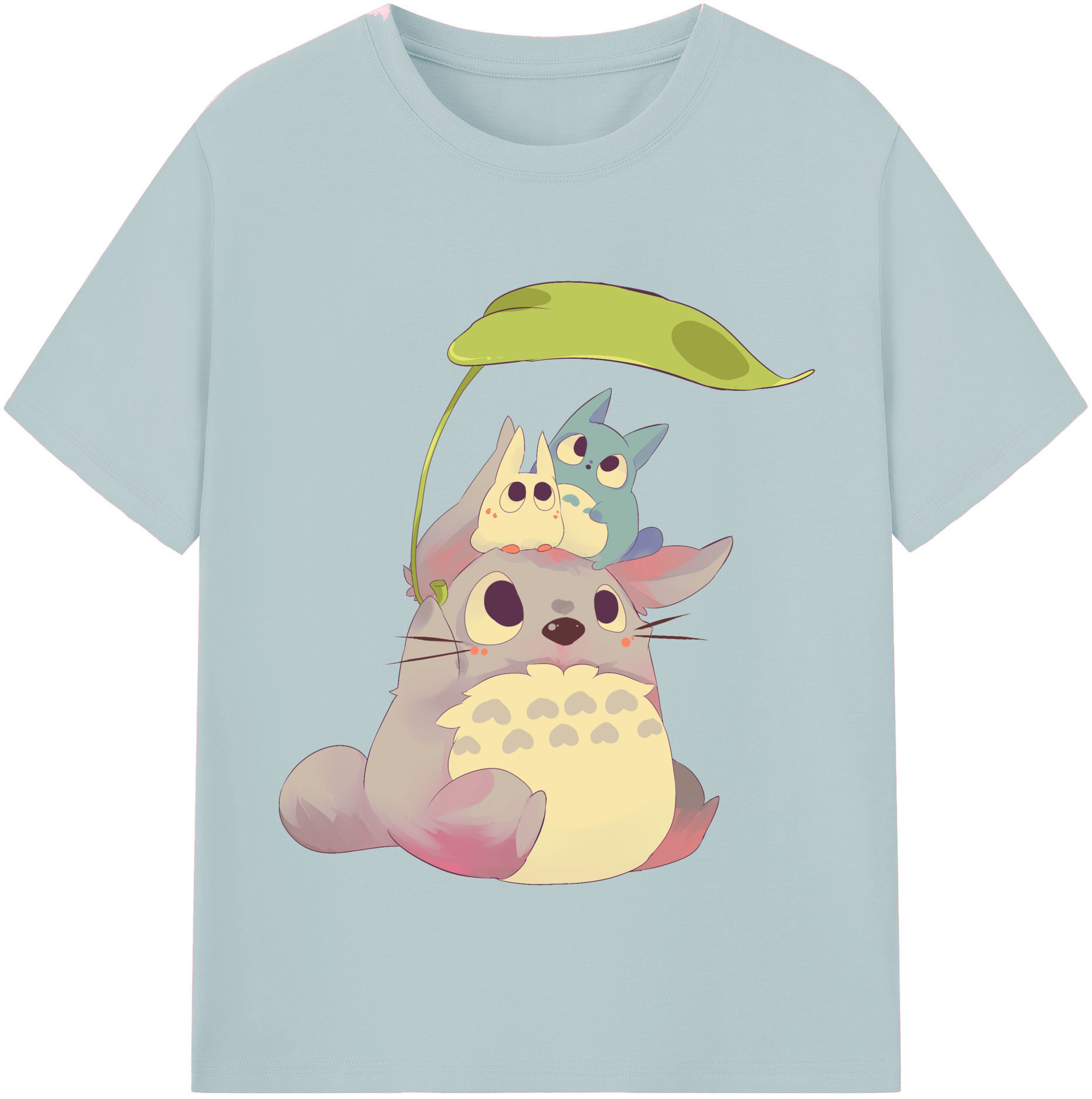 （画像用） となりのトトロ 草壁メイ 草壁サツキ My Neighbor Totoro Satsuki Kusakabe Mei Kusakabe 綿100％半袖Tシャツ（フロントプリント）